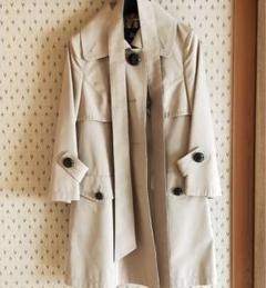 BURBERRY Aライン フレアトレンチコート36 美品☆BURBERRY LONDON バーバリーロンドン FRA87-130-51