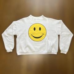 ヴィンテージ 90s SMILEマーク 杢グレー スウェット 激レア メンズ