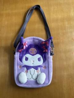 紫色クロミキャラクター刺繍ショルダーバッグ