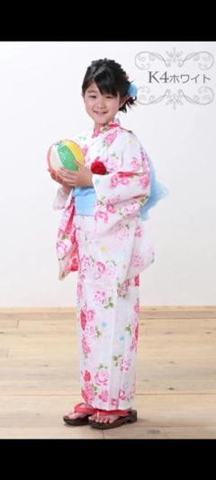 【セール中】和がまま　浴衣　薔薇　100 兵児帯　セット