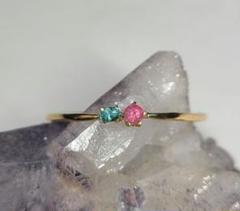 幻の共演★バターリャパライバトルマリン&ワーワー鉱山産レッドベリルリング18金★ 幻の共演☆バターリャパライバトルマリン&ワーワー鉱山産レッド