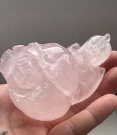 珍しい蕾型❣️チュルン♡ローズクォーツ 薔薇