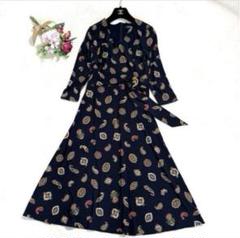希少•美品【シフォン×ペイズリー柄／リボン】ラルフローレン／シャツワンピース 希少•美品【シフォン×ペイズリー柄／リボン】ラルフローレン