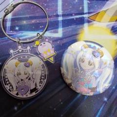 AMOCAFE アイプリカフェ リング姫 アクリルキーホルダー＆缶バッチセット
