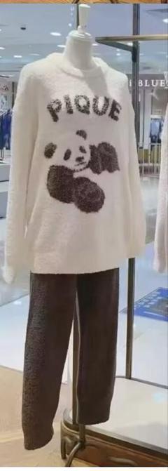 【タグ付き♡】パンダ　ジェラートピケ　上下セットアップ　ピンク 新品タグ付き】ジェラートピケ ジェラートスカラップボーダー