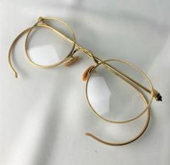 ヴィンテージ メガネ ボシュロム Ｂ&Ｌ ラウンド 金張り 12KGF M126