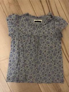 グレー 花柄 半袖シャツ 90cm