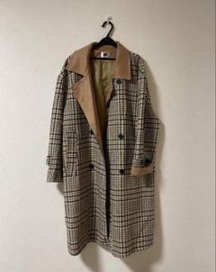ABITOKYO チェック チェスター ロングコート レディース ベルト付き