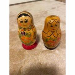 ★未使用品★　マトリョーシカ　オリガザバイキナ　オレンジカラー キーロフ・マトリョーシカ（M）＜黄色ずきん/赤い花＞ 5ピース