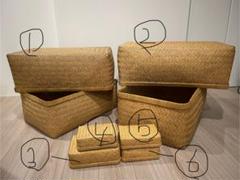 行李（こうり）セット 網代編み かご収納 古道具 古民家 レトロ