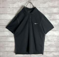 古着 ナイキ NIKE 半袖 ポロシャツ 刺繍ロゴ 白ステッチ