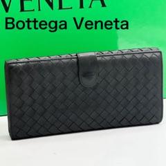 未使用級✨BOTTEGA VENETA イントレチャート 二つ折り 長財布 黒 三越伊勢丹 | Bottega Veneta/ボッテガ・ヴェネタ_Women通販