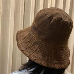 柿渋染め　帽子　手染め
