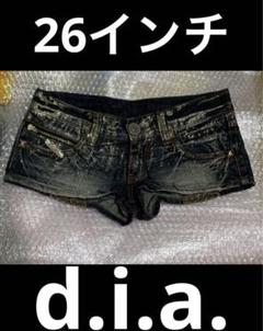 d.i.a.ダイヤ ショートパンツ26インチ フェザー 刺繍あり