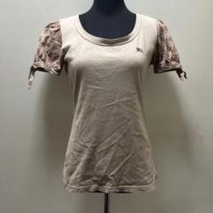 バーバリーベージュ チェック柄 パフスリーブ Tシャツ