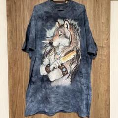 The Mountain animal Tie dye マウンテン オオカミ