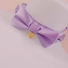 ゆめかわいい チョーカー ピアス セット 紫 パープル チェック