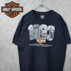 古着 ハーレーダビッドソン ミルウォーキー Tシャツ ブラック 2XL