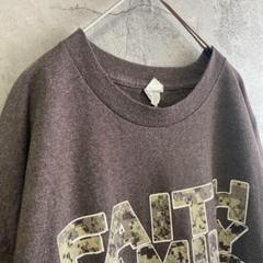 古着 人物 アメリカ輸入 プリント Tシャツ 半袖 XLサイズ 英文字 茶色
