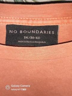 NO BOUNDARIES 2XL オレンジ アースカラー無地Tシャツ