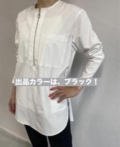 Days♥新品未使用 ノーカラーリングZIPシャツ(ブラック)のサムネイル