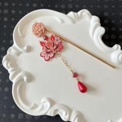 ❤️ 簪 かんざし きつね 梅結び 水引 祭り 和装 ハンドメイド