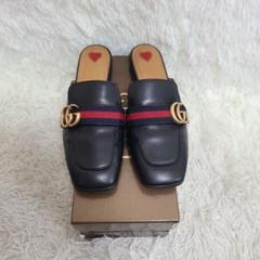 極美品　GUCCI グッチ マーモント　フラットミュール　サンダル　GG