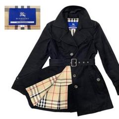 BURBERRY BLUELABEL コート メガチェック ベルト ゴールド金具 BURBERRY BLUELABEL コート メガチェック ベルト ゴールド金具