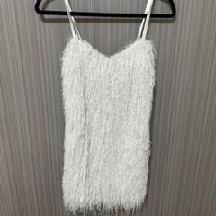 ZARA メタリックヤーンフリンジワンピース XS