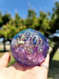 元気玉宝珠★人脈を増やし仲間を作るオルゴナイト 闇☆脳の活性化☆健康☆病気を寄せ付けない宝珠小物入れオルゴナイト