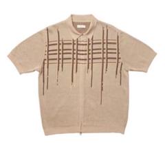 STEAF. 23ss DRIP CHECKED KNIT ニットポロ STEAF. 23ss DRIP CHECKED KNIT ニットポロ