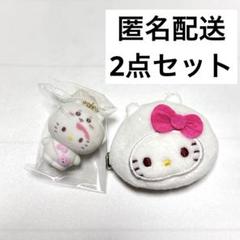 2点セット フロッキーマスコット ヘアクリップ ちいかわ キティ サンリオ