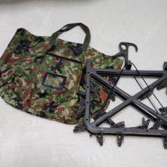 自衛隊迷彩トートバッグと洗濯ハンガー PX品