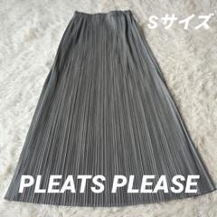 未使用✨プリーツプリーズ きらめくカットワークロングスカート 黒×グレー 3 プリーツプリーズ きらめくカットワークロングスカート 黒