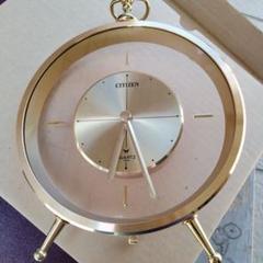 未使用　CITIZEN 置時計 ゴールド 4RG-11