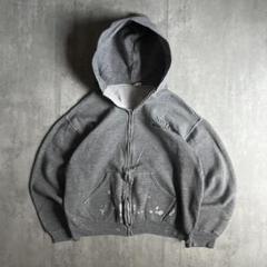 【70s vintage】ジップパーカー　短丈　カレッジ　usa製 片爪YKK 70s vintage】ジップパーカー 短丈 カレッジ usa製 片爪YKK