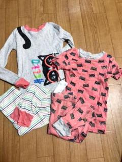 2組 上下セット ネコ柄 パジャマ H&M