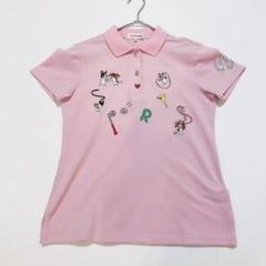 M・U SPORTS ピンクポロシャツ 刺繍入り ゴルフウェア レディース 38