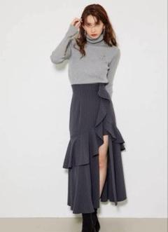 rienda新作♡完売千鳥フリルスリットマキシスカート rienda新作♡完売千鳥フリルスリットマキシスカート