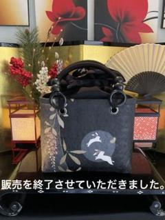 一閑張り　一閑張りバック　大正縮緬　犬張子　狛犬　駒兎　正絹古布 楽ギフ_のし宛書】 一閑張り 正絹古布 駒兎 狛犬 犬張子 大正