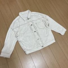 旬のオーバーサイズ Newlyme ホワイト デニムジャケット MLサイズのサムネイル