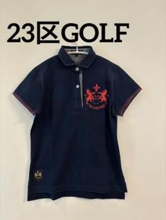 23区⭐︎VINGT TROIS⭐︎ポロシャツ⭐︎ピンク II⭐︎美品 23区GOLF ゴルフ VINGT-TROIS刺繍 ストレッチ 半袖 ポロシャツ