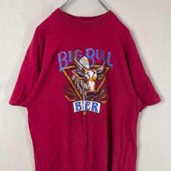 シングルステッチ　ヴィンテージ　ビール　アニマル　Tシャツ　古着　M程度