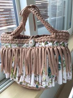ズパゲッティ☆サイドフリンジマルシェバッグ☆ニコちゃん
