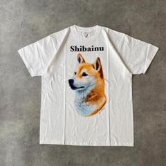 アニマルTシャツ 柴犬 シバ Tシャツ 犬 XL 白 ホワイト 15444