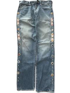 【希少】キャピタル kapital ホワイトデニム　サルエルパンツ　カントリー キャピタル kapital ホワイトデニム サルエルパンツ カントリー