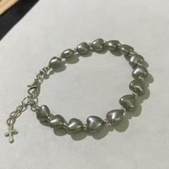 ブレスレット　ハート シンプル【ハンドメイド・一点物】