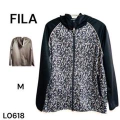 ★美品★FILA フィラ パーカー ジャンバー 花柄ジャケット Mパーカー付