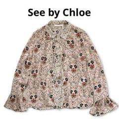 極美品✨ Chloe クロエ　20ss シルク　花柄　総柄　ブラウス　シャツ 極美品✨ Chloe クロエ 20ss シルク 花柄 総柄 ブラウス シャツ
