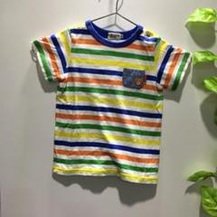 ミキハウス ストライプ Tシャツ 90 ボーダー柄Tシャツ カラフル